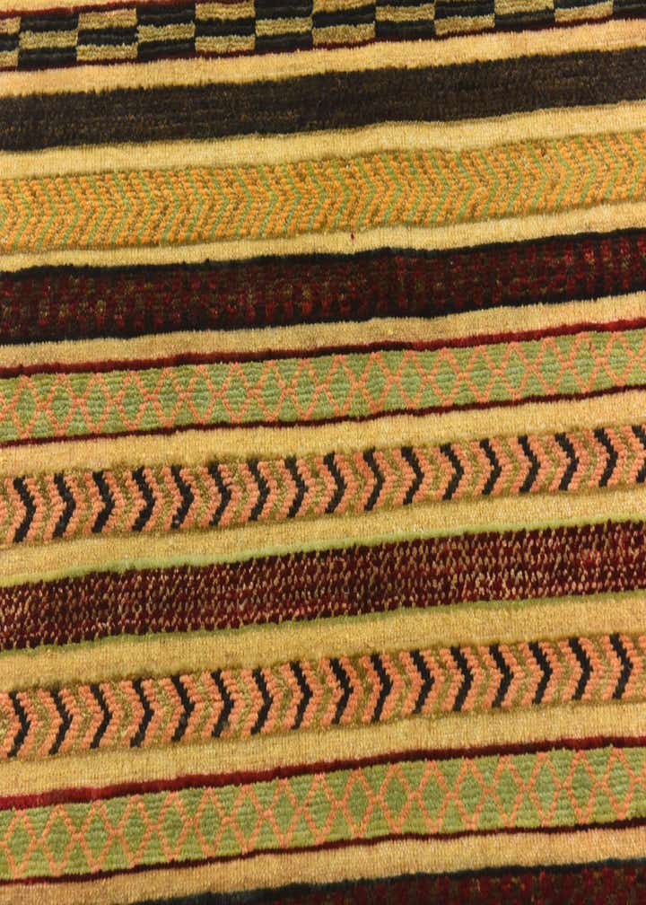 3' 4 x 4' 10 Hand Knotted Modern Ziegler Rug
