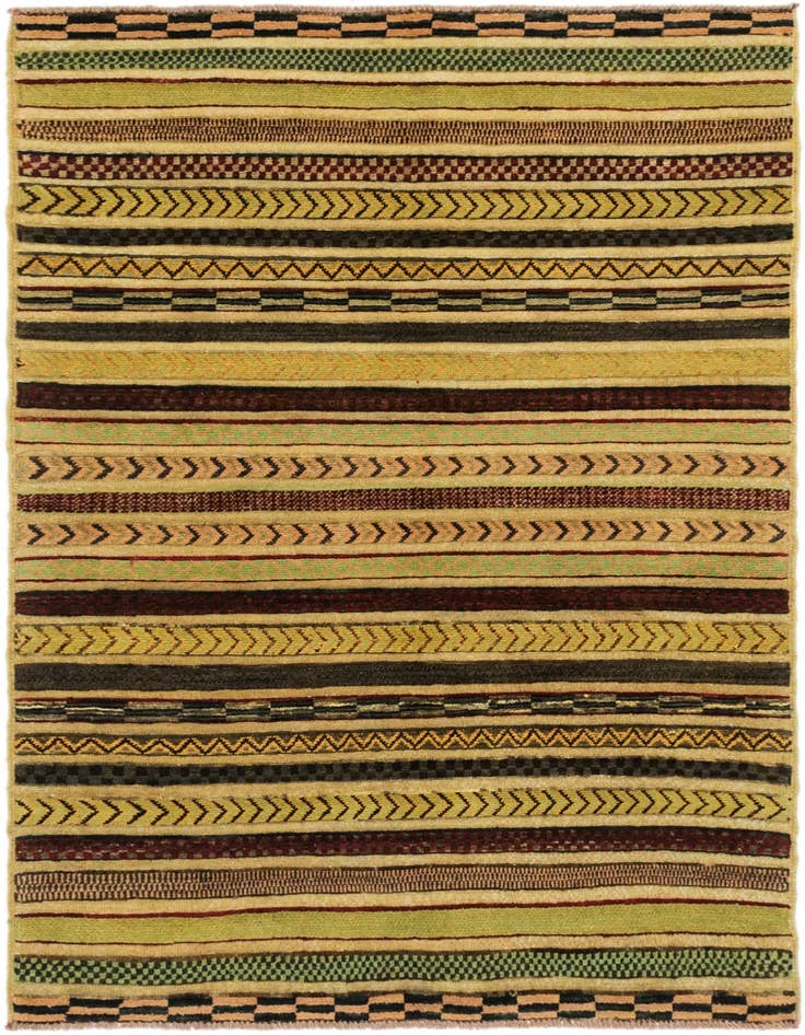 Detail image of 3' 4 x 4' 10 Hand Knotted Modern Ziegler Rug