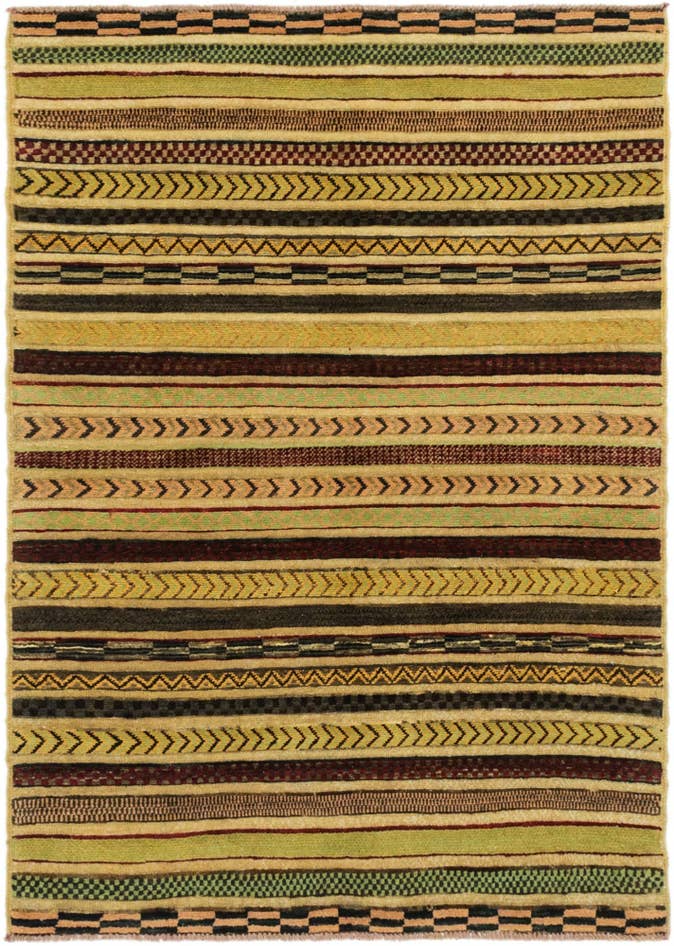 Detail image of 3' 4 x 4' 10 Hand Knotted Modern Ziegler Rug