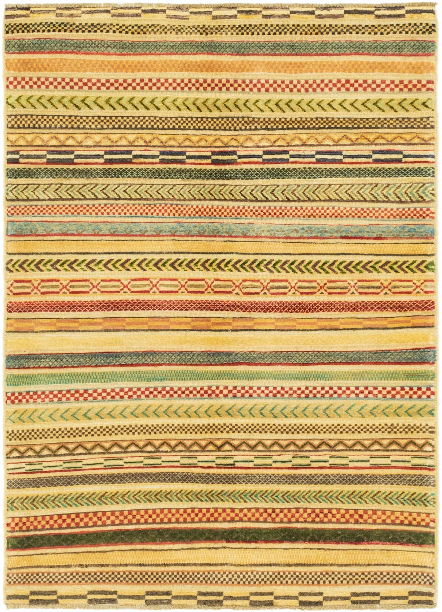 3' 7 x 5' Hand Knotted Modern Ziegler Rug