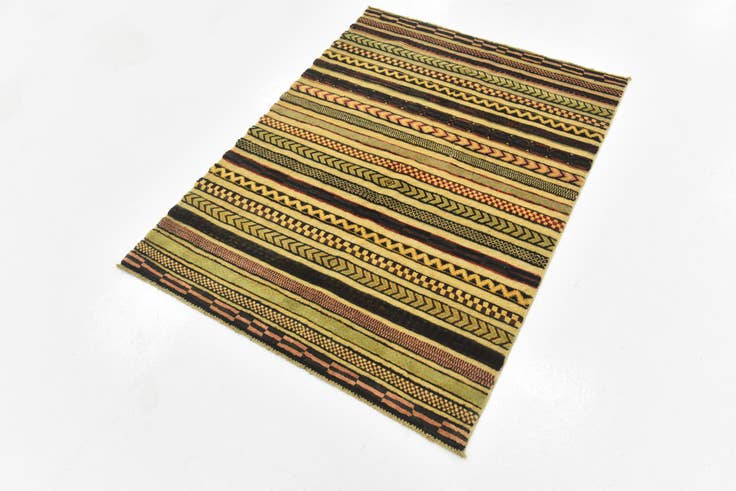 Detail image of 3' 4 x 4' 7 Hand Knotted Modern Ziegler Rug