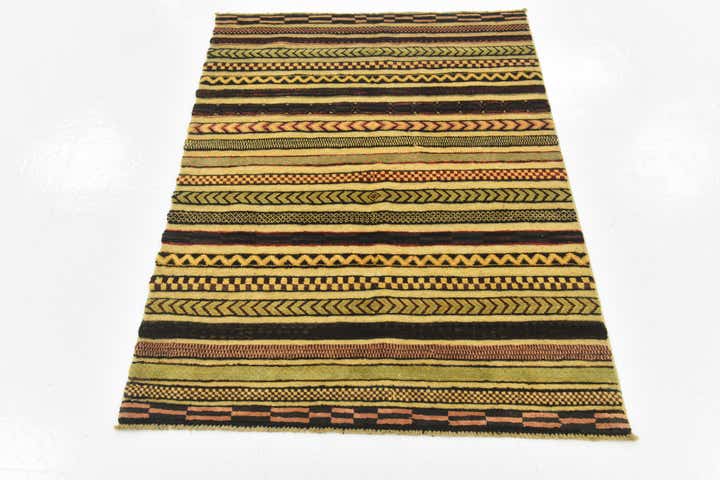 3' 4 x 4' 7 Hand Knotted Modern Ziegler Rug