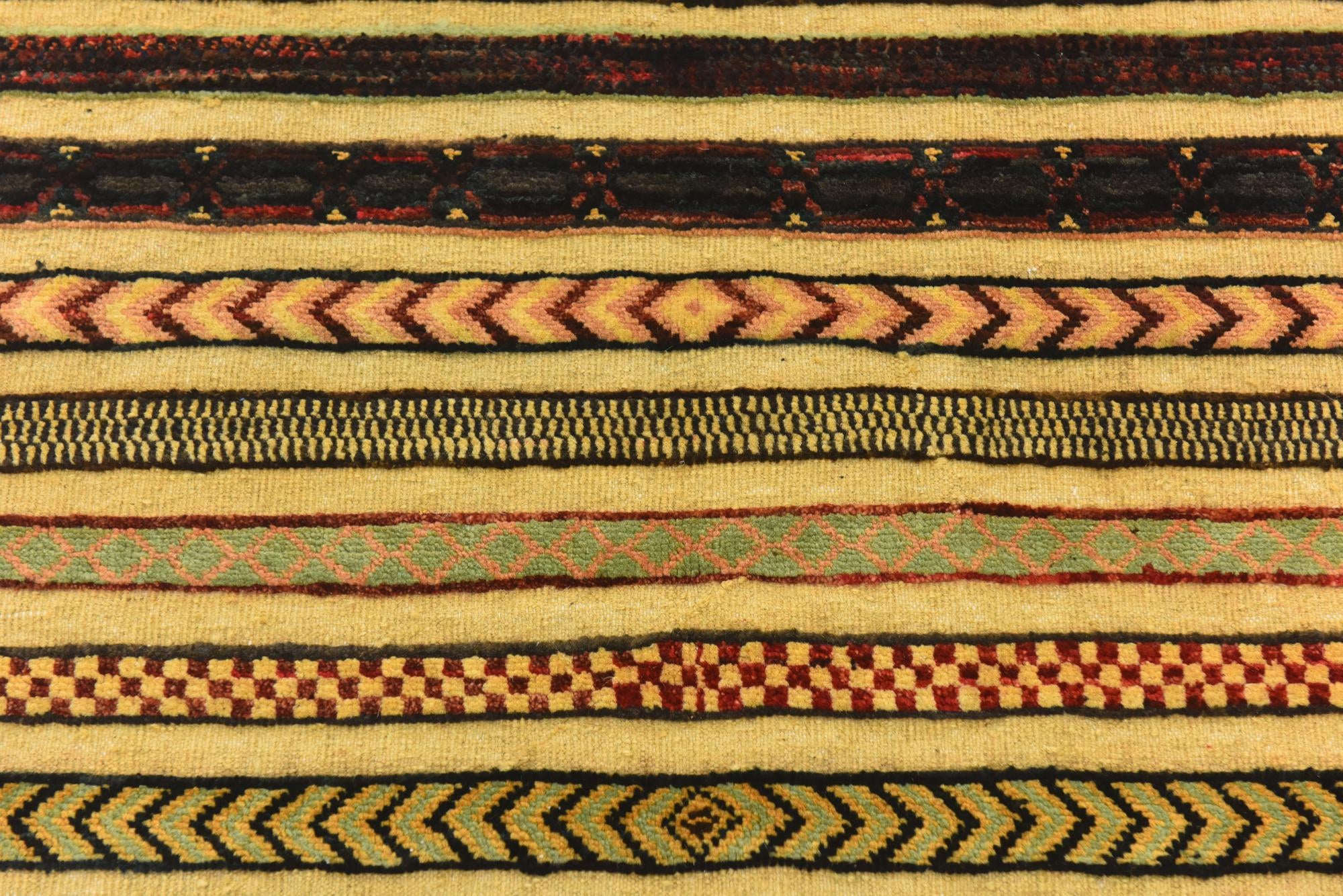 3' 4 x 4' 7 Hand Knotted Modern Ziegler Rug