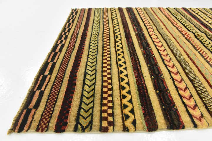 3' 4 x 4' 7 Hand Knotted Modern Ziegler Rug