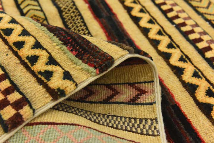 3' 4 x 4' 7 Hand Knotted Modern Ziegler Rug