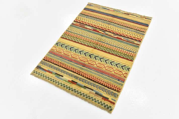 2' 9 x 4' Hand Knotted Modern Ziegler Rug