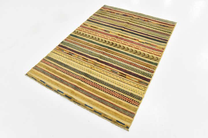 4' 1 x 5' 9 Hand Knotted Modern Ziegler Rug