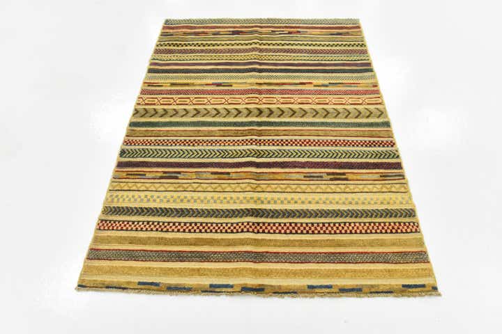 4' 1 x 5' 9 Hand Knotted Modern Ziegler Rug
