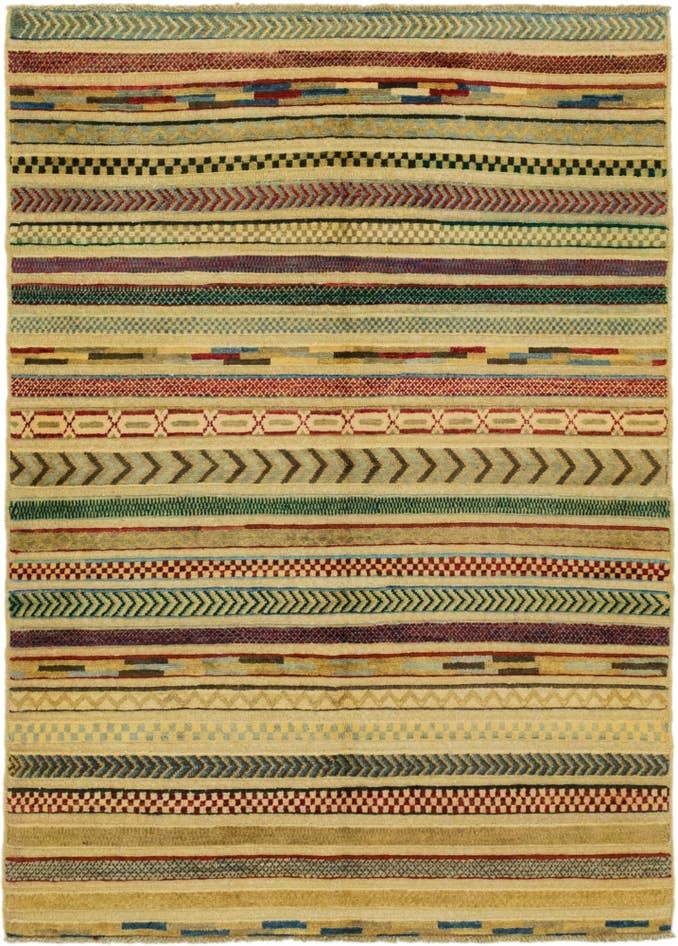 Detail image of 4' 1 x 5' 9 Hand Knotted Modern Ziegler Rug