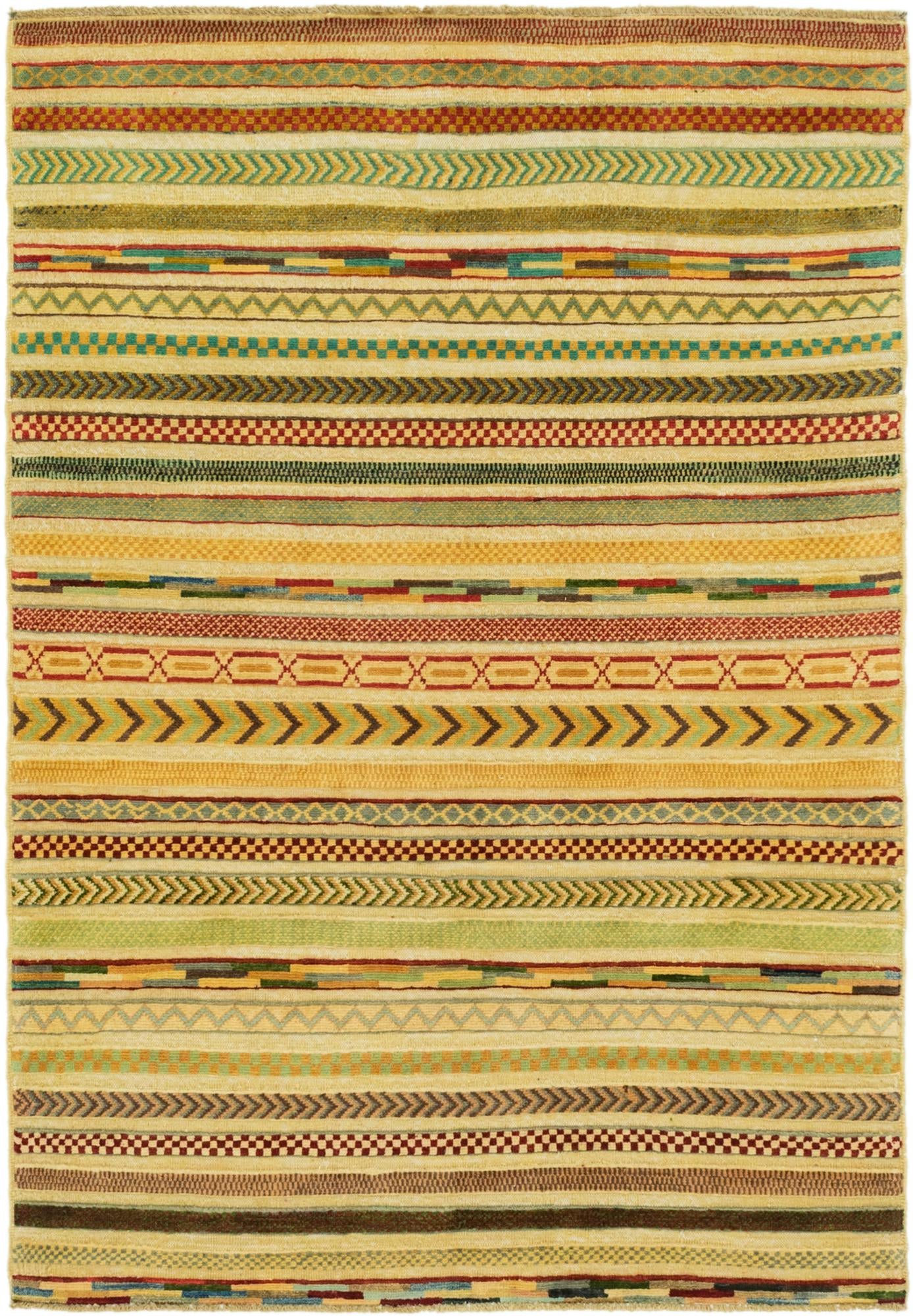 4' x 5' 10 Hand Knotted Modern Ziegler Rug