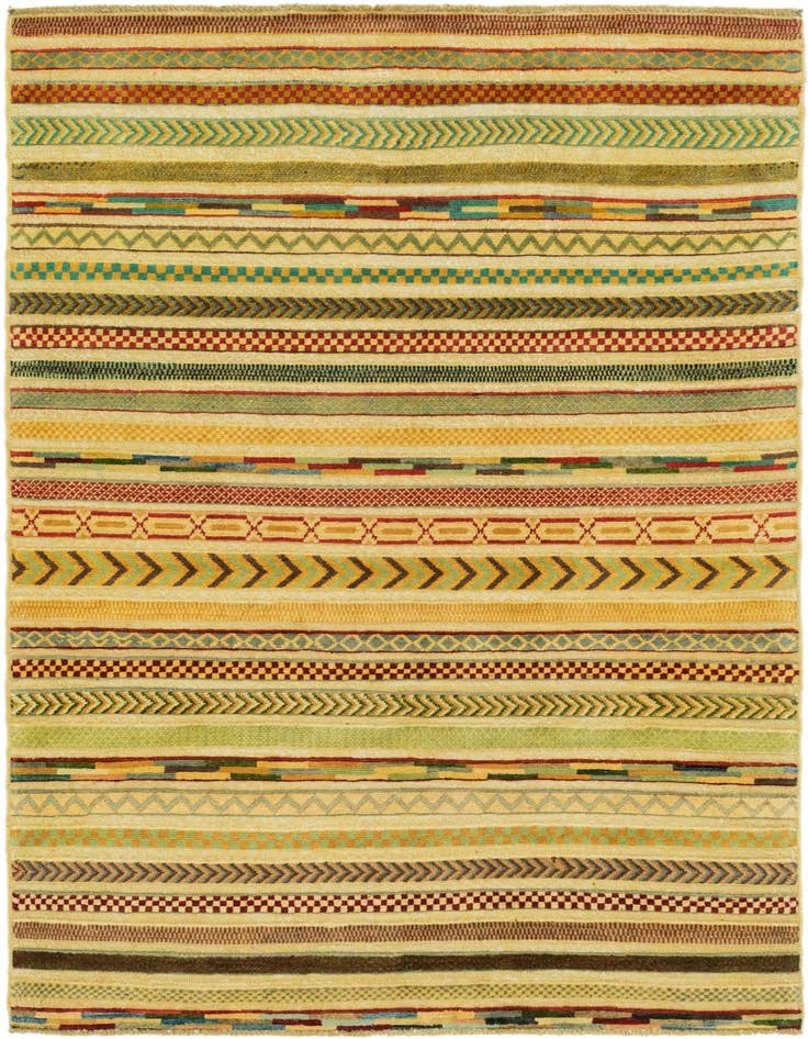 Detail image of 4' x 5' 10 Hand Knotted Modern Ziegler Rug