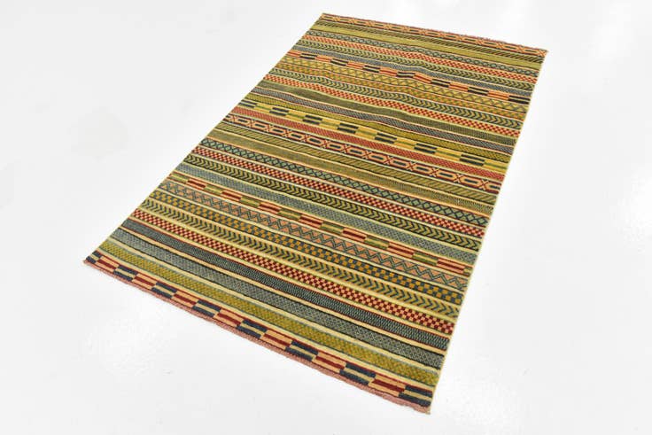 Detail image of 4' x 6' Hand Knotted Modern Ziegler Rug
