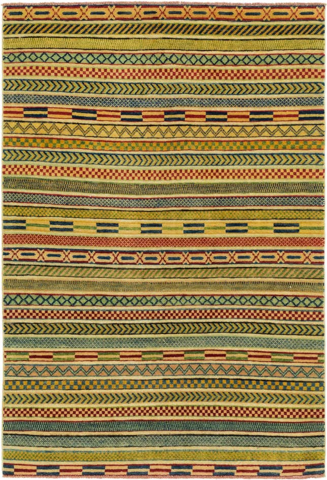 Detail image of 4' x 6' Hand Knotted Modern Ziegler Rug