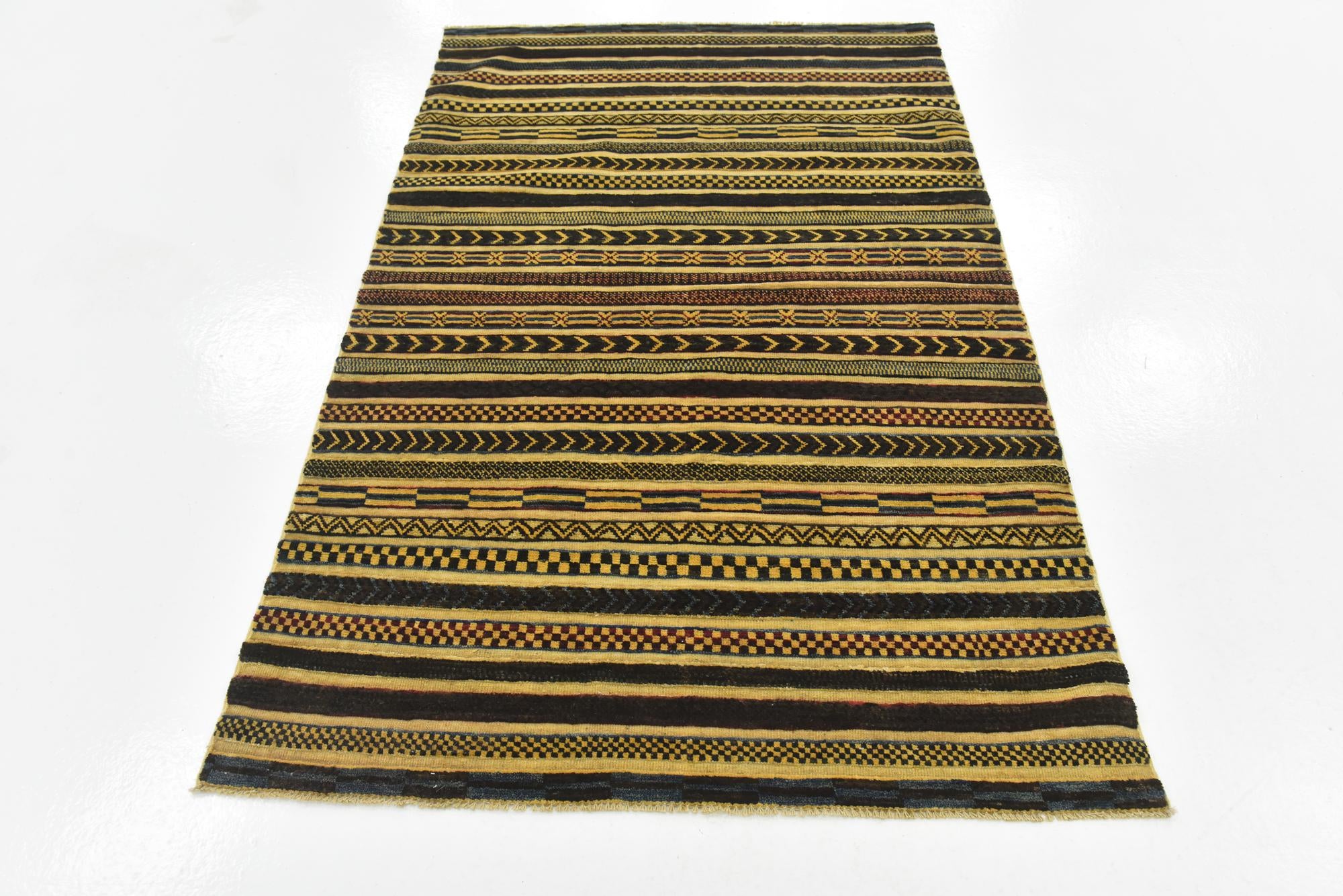4' x 6' 4 Hand Knotted Modern Ziegler Rug