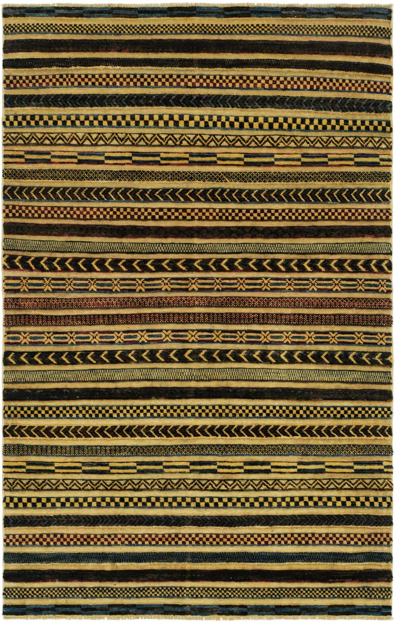 4' x 6' 4 Hand Knotted Modern Ziegler Rug