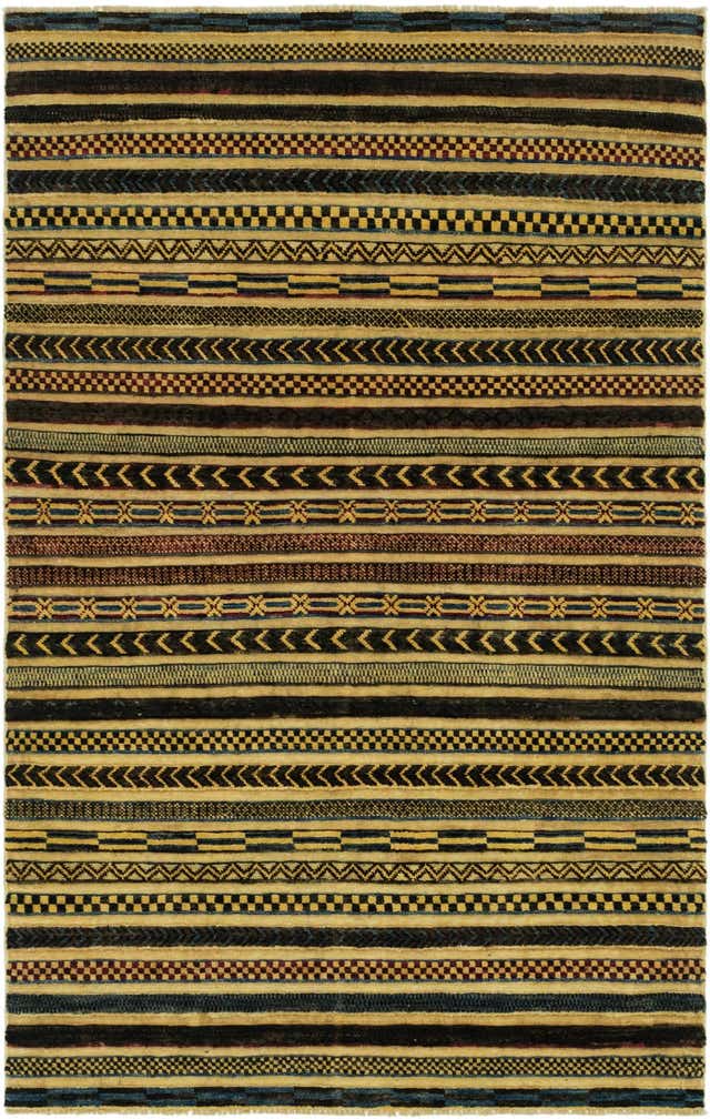 4' x 6' 4 Hand Knotted Modern Ziegler Rug