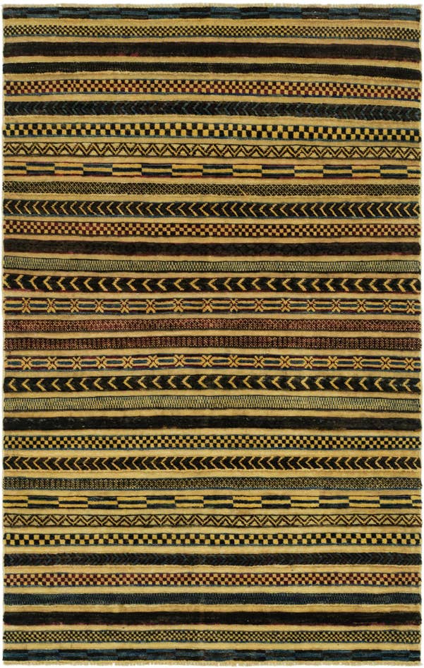 Detail image of 4' x 6' 4 Hand Knotted Modern Ziegler Rug