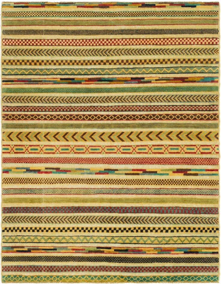 Detail image of 4' x 5' 10 Hand Knotted Modern Ziegler Rug