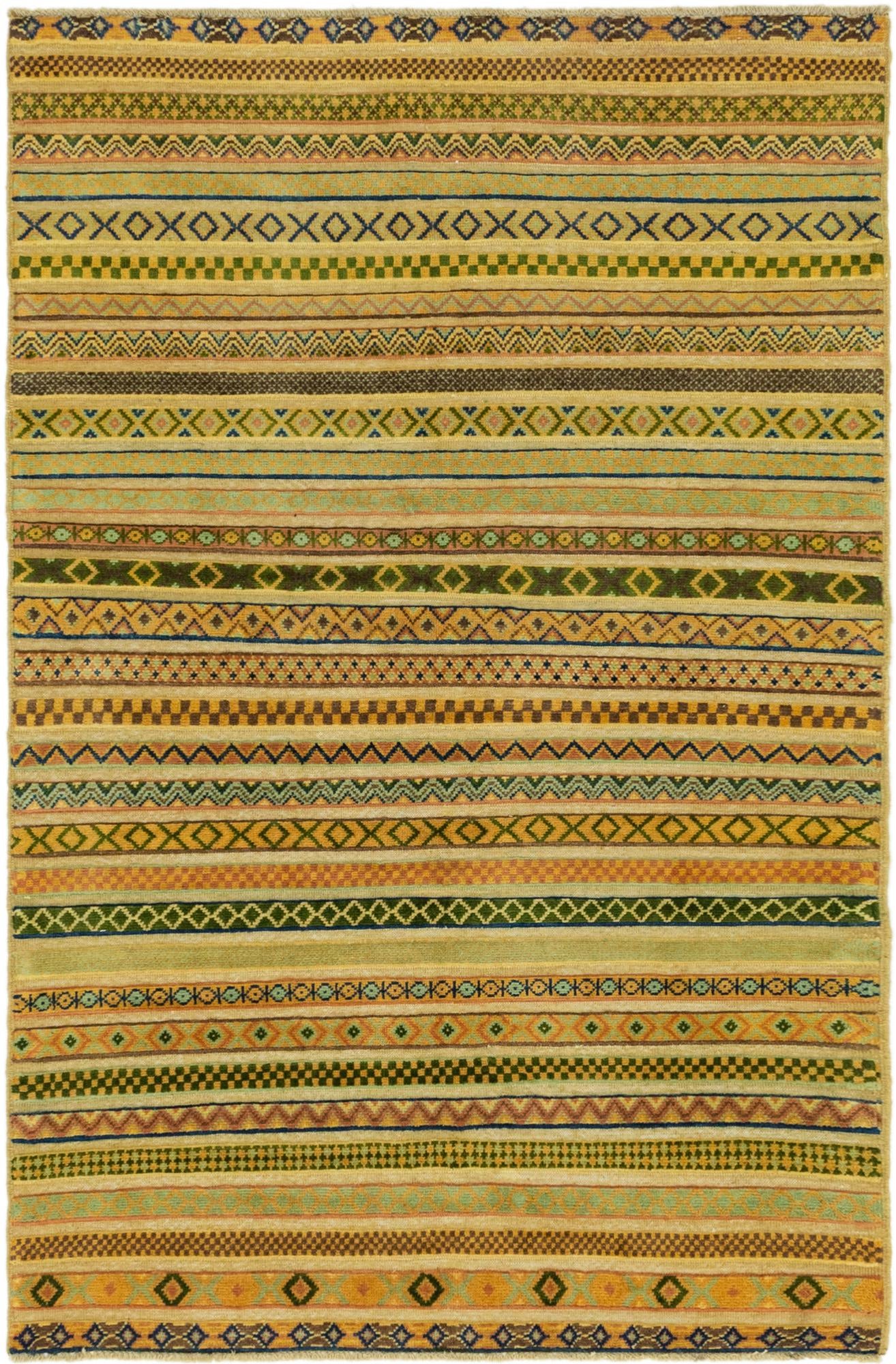 3' 10 x 6' 1 Hand Knotted Modern Ziegler Rug