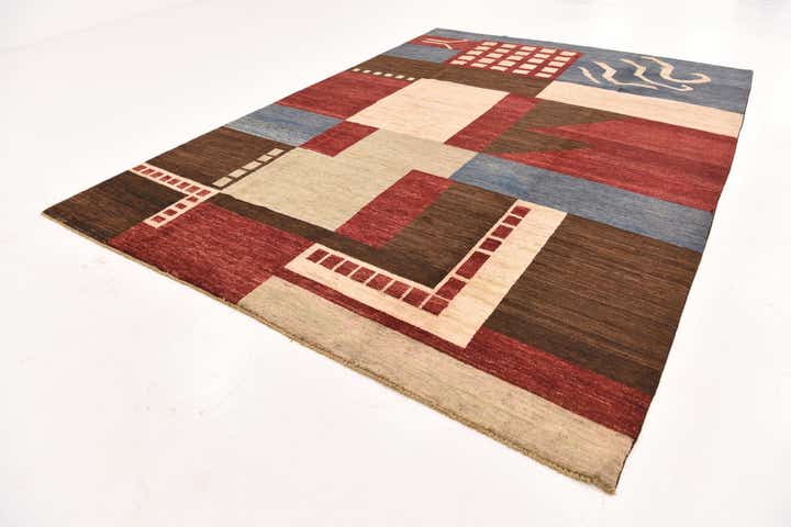 6' 8 x 9' 6 Hand Knotted Modern Ziegler Rug