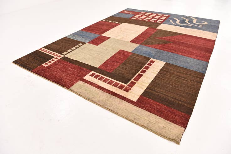 Detail image of 6' 8 x 9' 6 Hand Knotted Modern Ziegler Rug