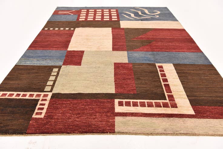Detail image of 6' 8 x 9' 6 Hand Knotted Modern Ziegler Rug