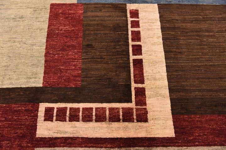 6' 8 x 9' 6 Hand Knotted Modern Ziegler Rug