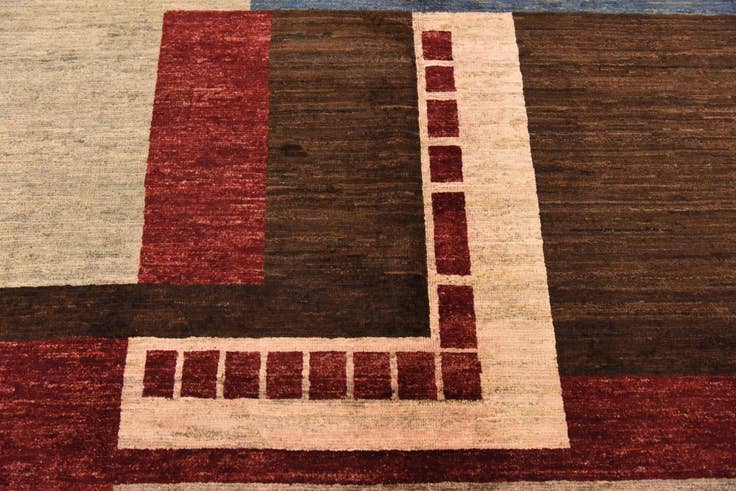 Detail image of 6' 8 x 9' 6 Hand Knotted Modern Ziegler Rug