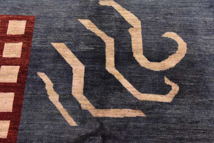 6' 8 x 9' 6 Hand Knotted Modern Ziegler Rug