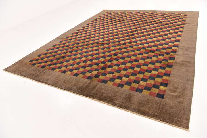 8' 11 x 11' 7 Hand Knotted Modern Ziegler Rug