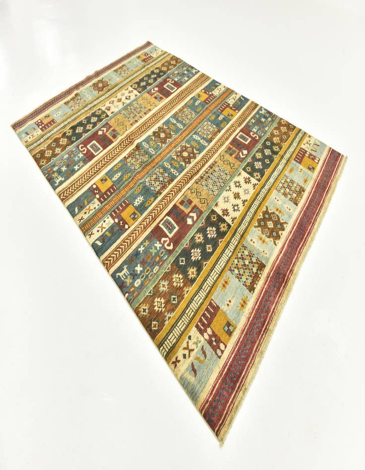 Detail image of 6' 8 x 9' 7 Hand Knotted Modern Ziegler Rug
