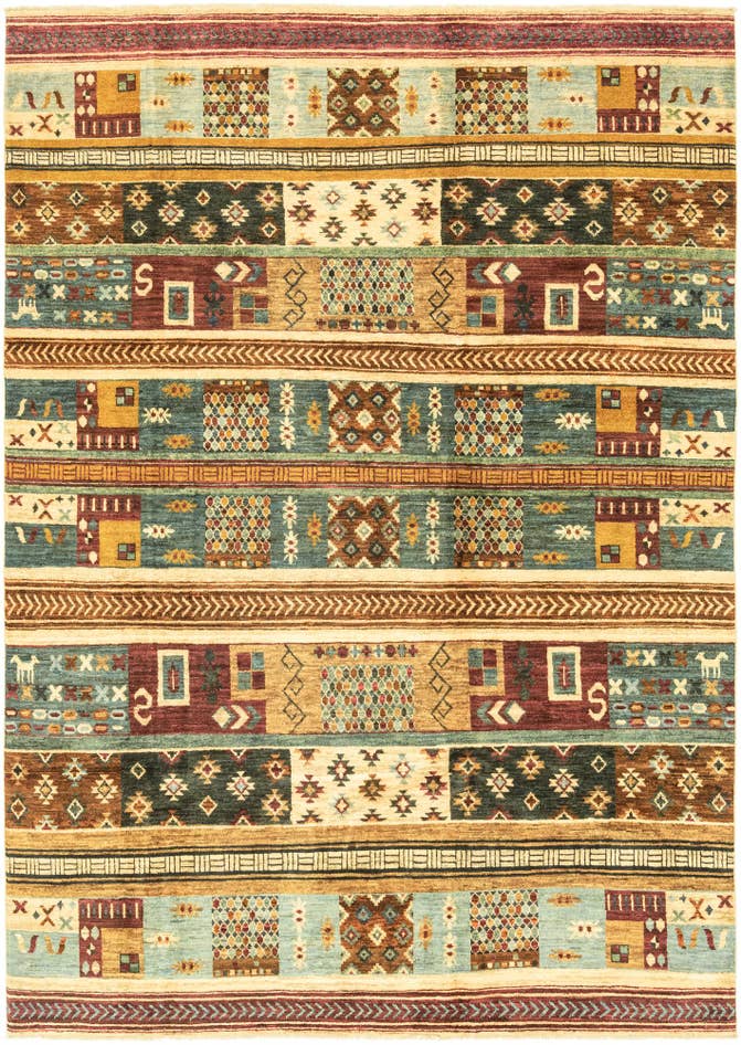 Detail image of 6' 8 x 9' 7 Hand Knotted Modern Ziegler Rug