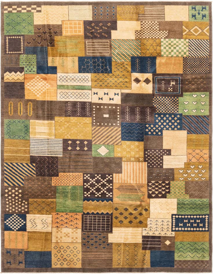 Detail image of 6' 5 x 9' 6 Hand Knotted Modern Ziegler Rug