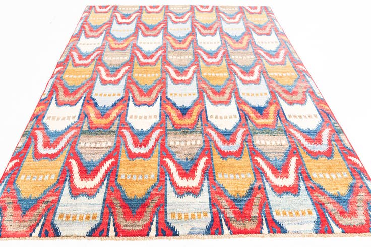 Detail image of 5' 9 x 8' Hand Knotted Modern Ziegler Rug