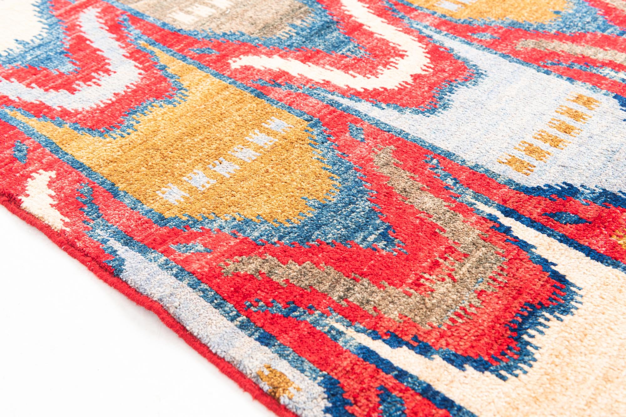 5' 9 x 8' Hand Knotted Modern Ziegler Rug