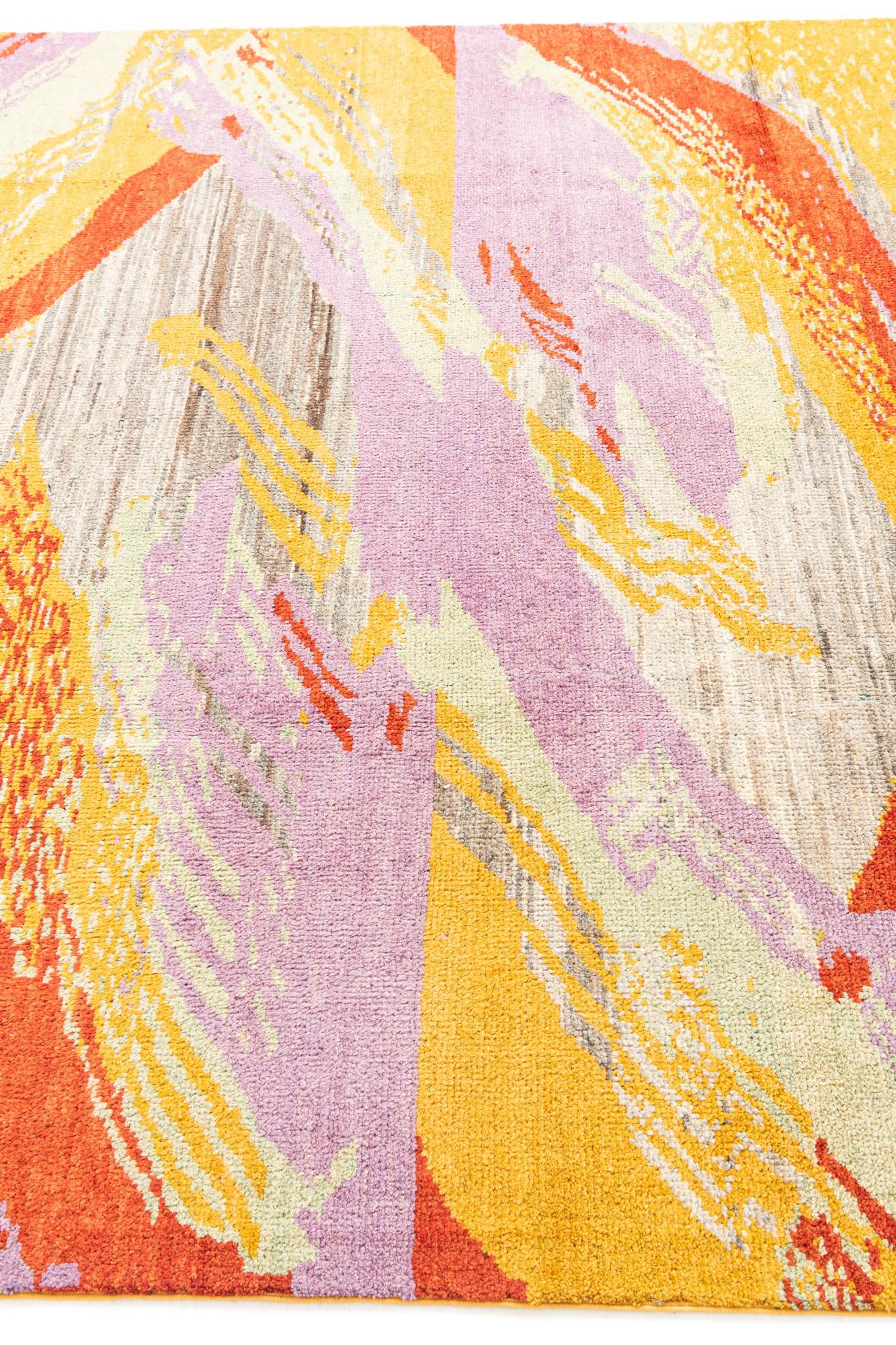 6' 8 x 9' 6 Hand Knotted Modern Ziegler Rug