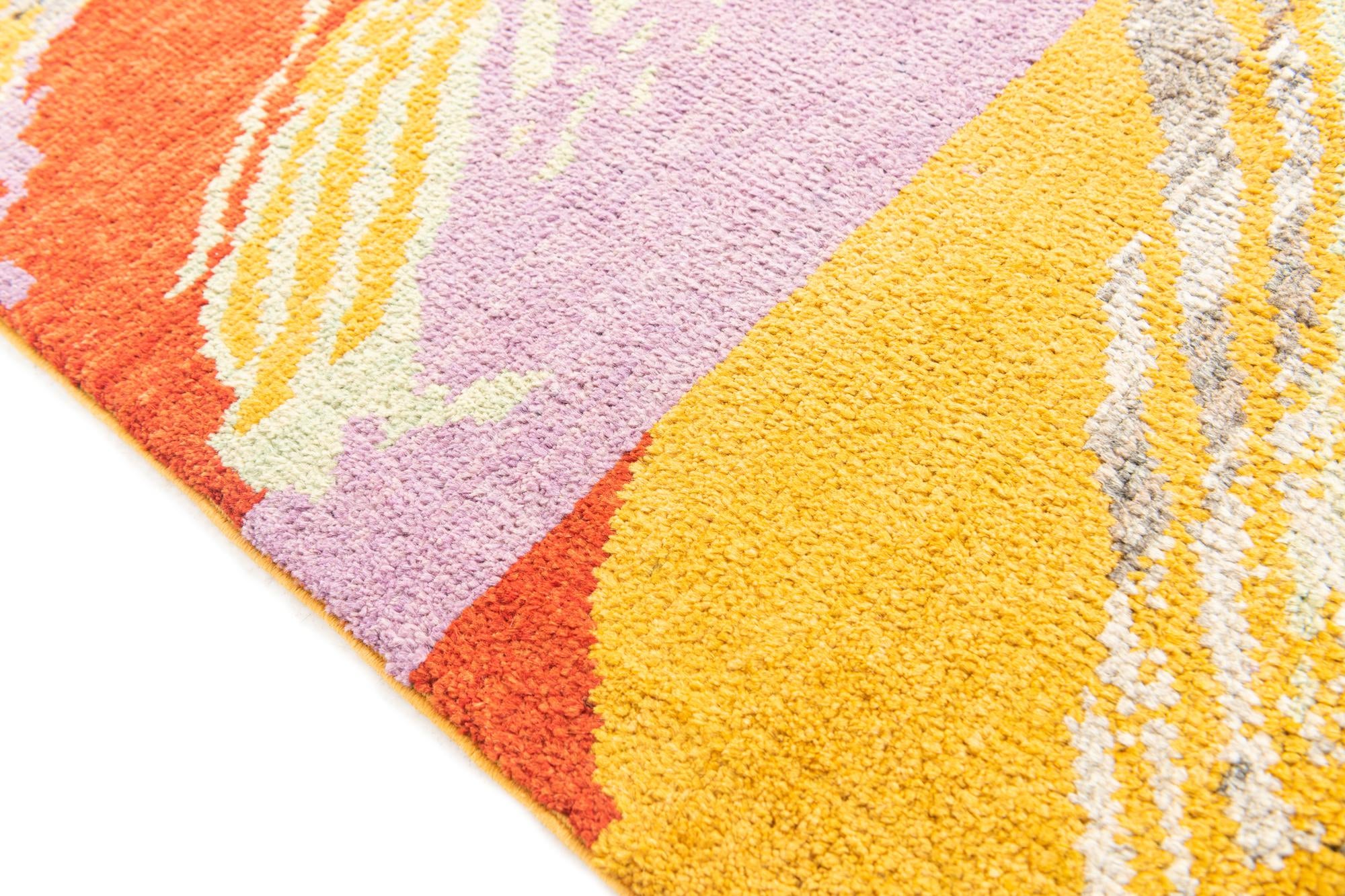 6' 8 x 9' 6 Hand Knotted Modern Ziegler Rug