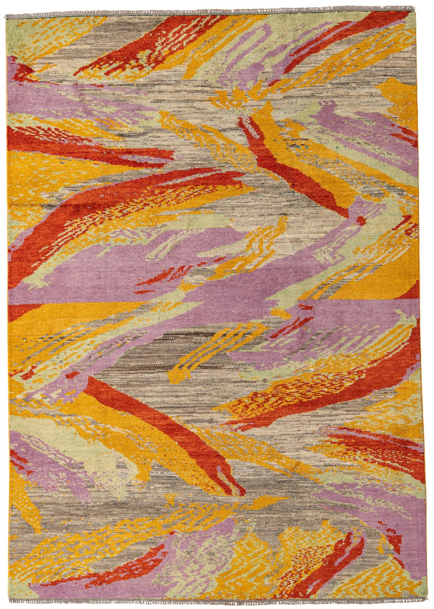 6' 8 x 9' 6 Hand Knotted Modern Ziegler Rug