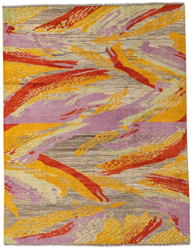 Detail image of 6' 8 x 9' 6 Hand Knotted Modern Ziegler Rug