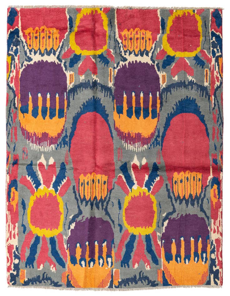 Detail image of 6' 3 x 8' 3 Hand Knotted Modern Ziegler Wool Rug