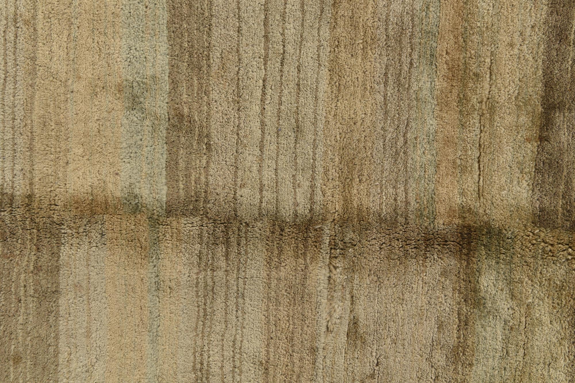 4' x 5' Hand Knotted Modern Ziegler Wool Rug