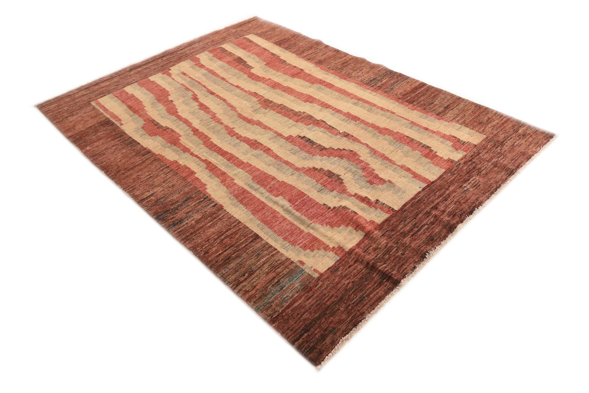 5' 5 x 7' 5 Hand Knotted Modern Ziegler Rug