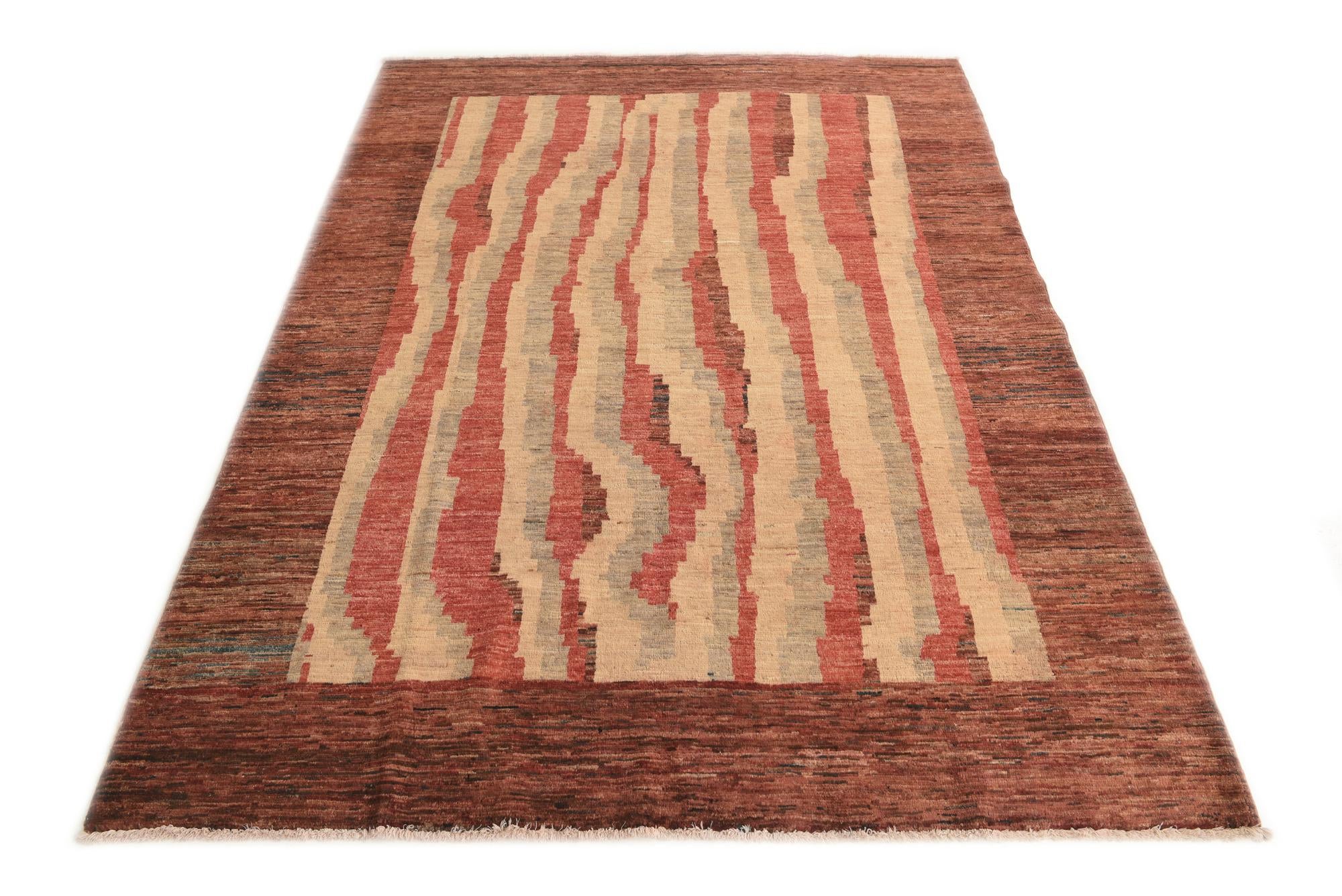 5' 5 x 7' 5 Hand Knotted Modern Ziegler Rug