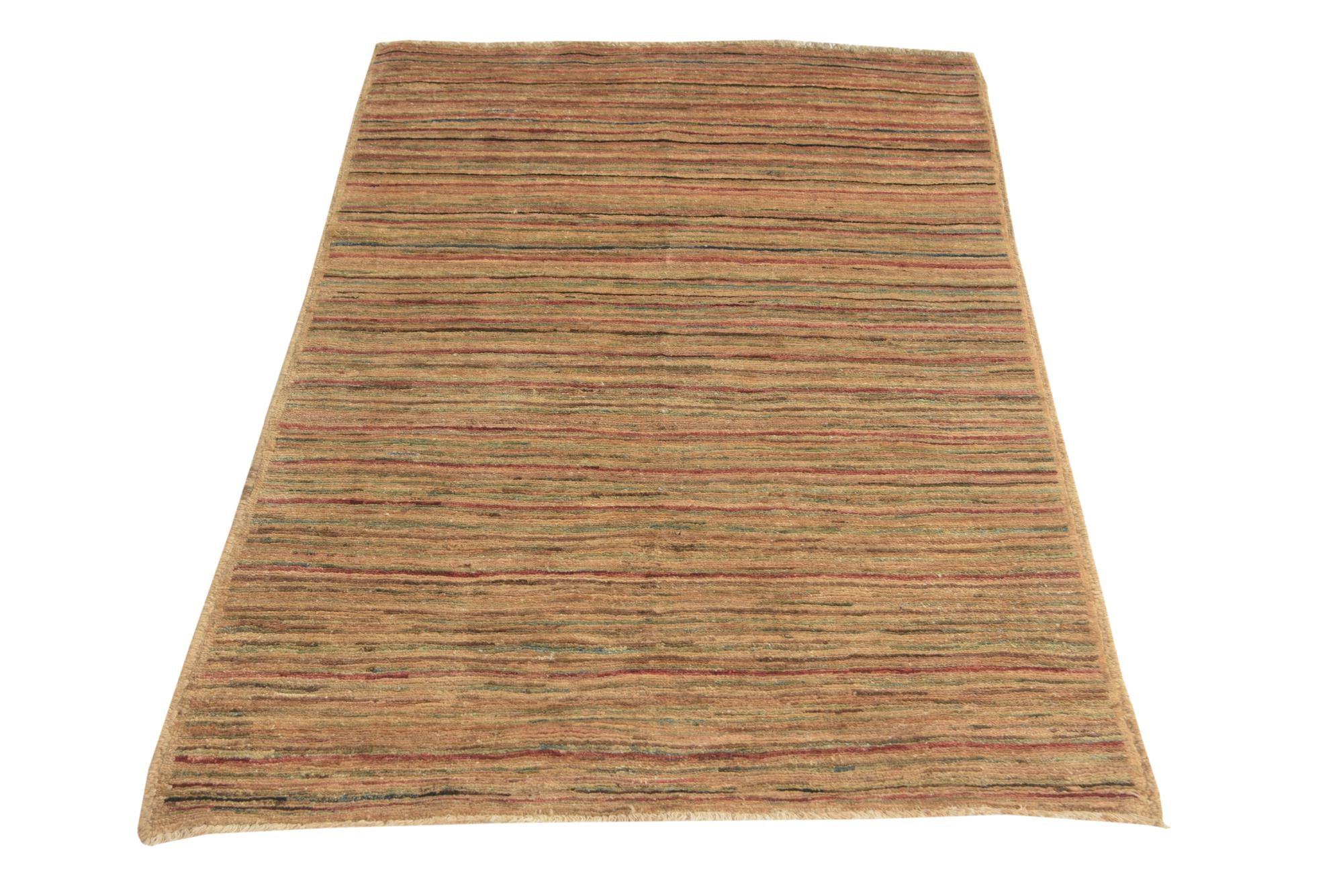 3' 2 x 4' 10 Hand Knotted Modern Ziegler Rug