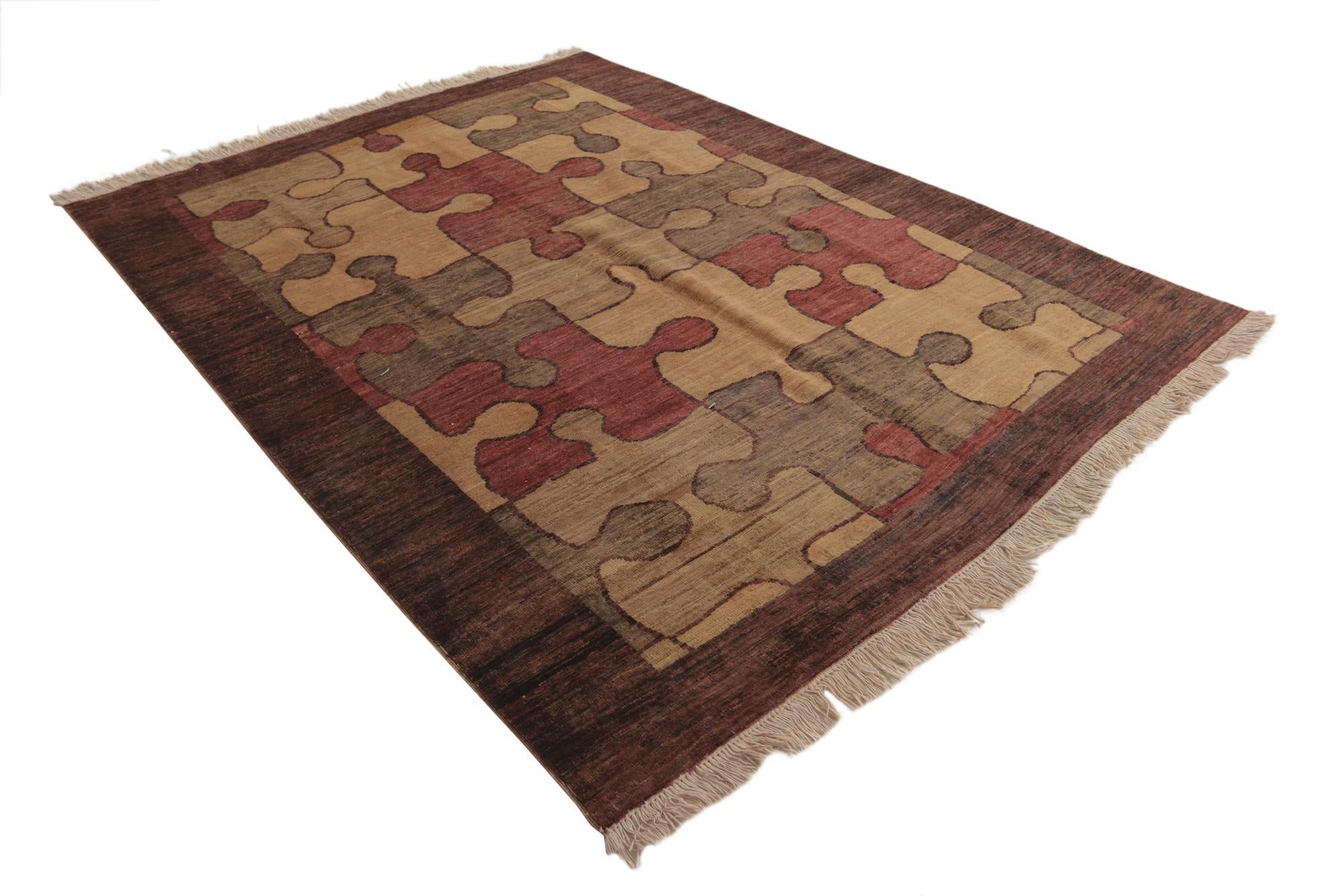 5' 6 x 7' 3 Hand Knotted Modern Ziegler Rug