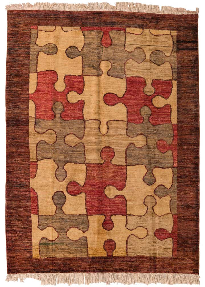 5' 6 x 7' 3 Hand Knotted Modern Ziegler Rug