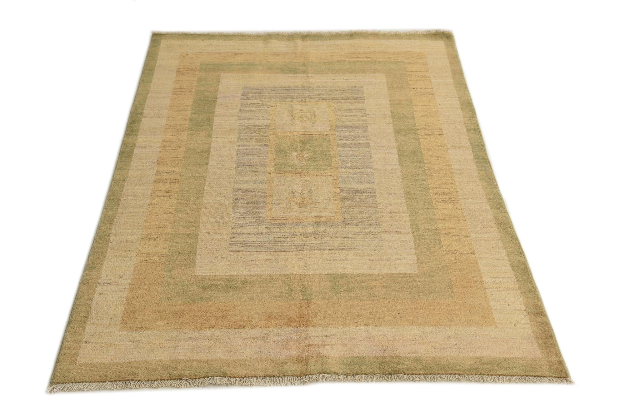 4' x 6' Hand Knotted Modern Ziegler Rug