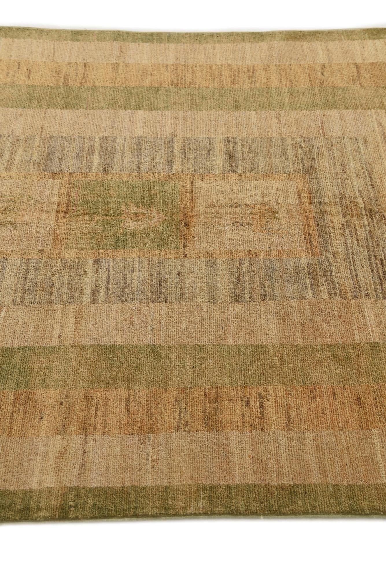 4' x 6' Hand Knotted Modern Ziegler Rug