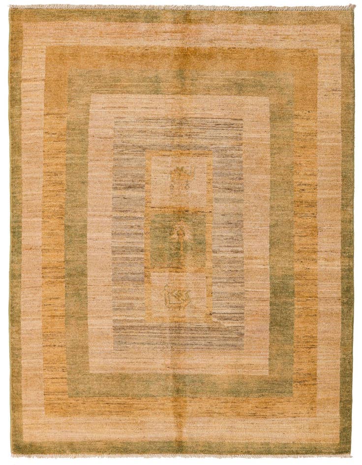 Detail image of 4' x 6' Hand Knotted Modern Ziegler Rug