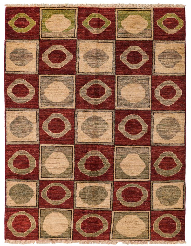 Detail image of 3' 9 x 5' 6 Hand Knotted Modern Ziegler Rug